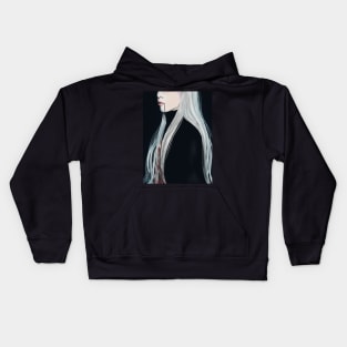 White Hair Vampire Kids Hoodie